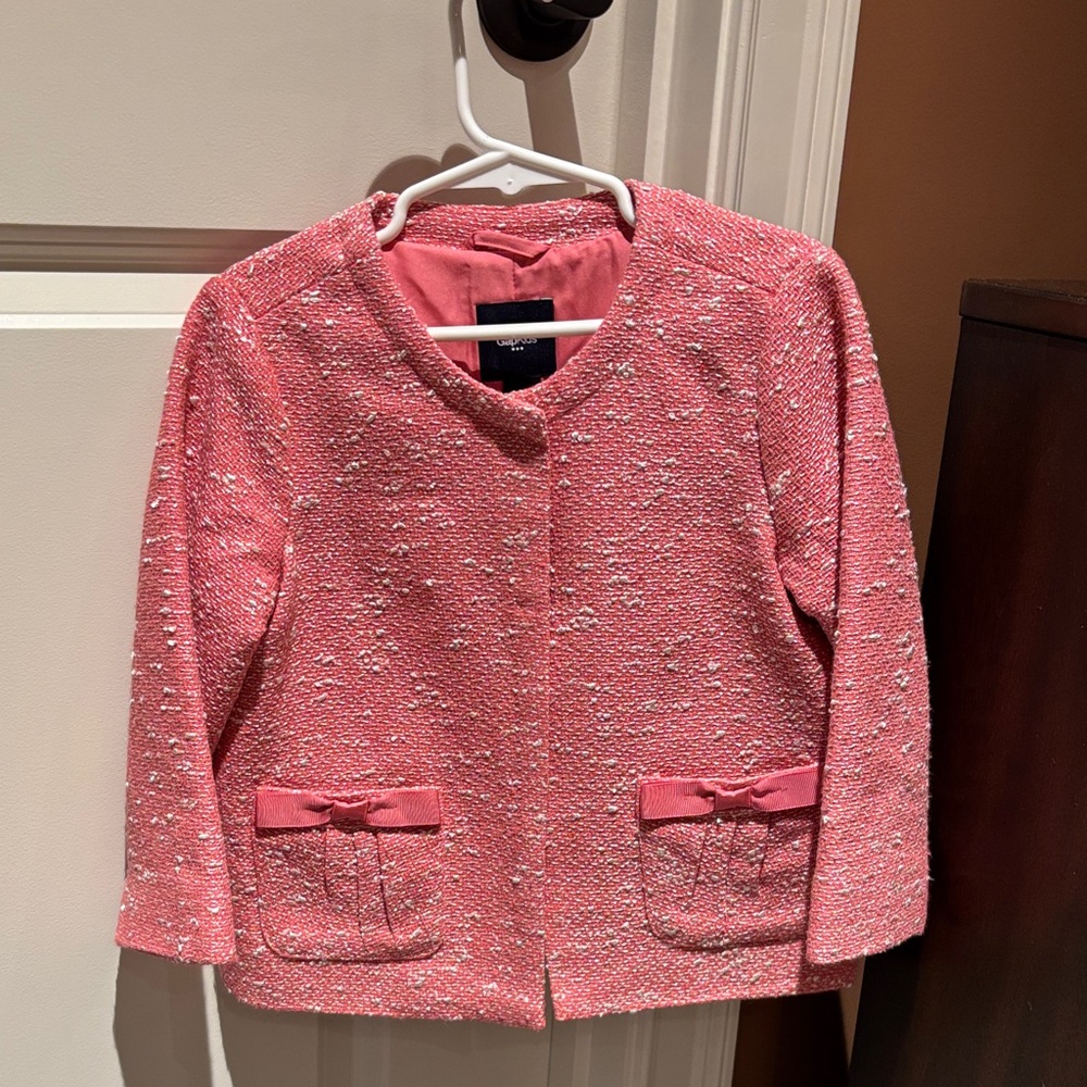 GAP Pink Textured Kids Blazer